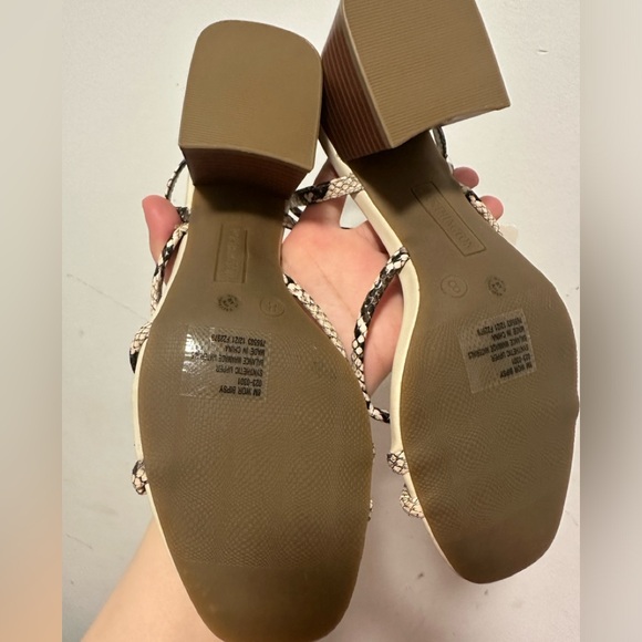 Worthington| Snake Print Block Heel Sandals - Picture 4 of 5